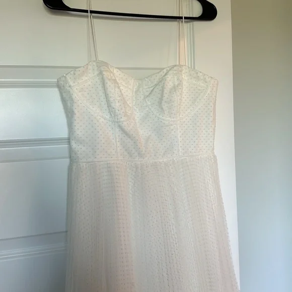 ML Monique Lhuillier Pleated Tulle Midi-Dress - Picture 6 of 7